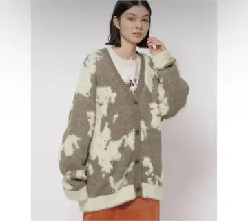 니코앤드 페더 콤비 모티브 V넥 가디건