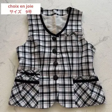 choix en joie 체크 무늬 베스트 9호 사무복