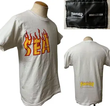 WIND AND SEA x THRASHER 콜라보 T셔츠 S 화이트