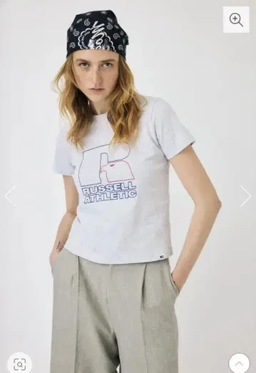 Moussy RUSSELL ATHLETIC 그레이 T셔츠