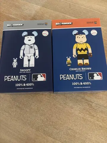 MLB x PEANUTS BE@RBRICK 2개 세트