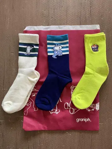 graniph 남성용 양말 삭스 3족 세트