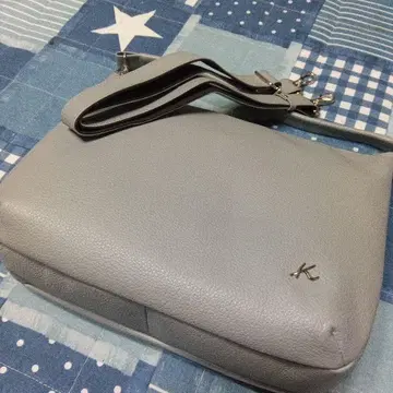 그레이 가죽풍 숄더백 Kitamura2