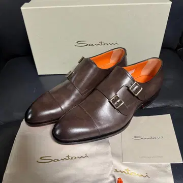 미사용 새상품 Santoni 더블 몽크 신발 UK6 1/2 US7 1/2