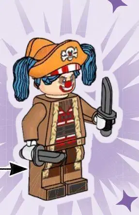 레고 75637에 포함된 미니 피규어 광대 배기 1개