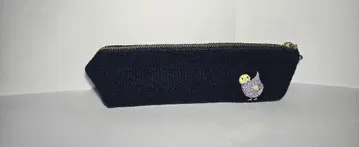 네이비 새 자수 펜 케이스