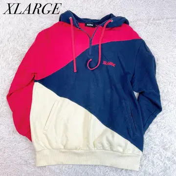 엑스라지 x-large 멀티 하프 지퍼 후드티 PANELED