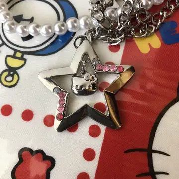 헬로키티 참 실버 펄 액세서리 별 Kitty