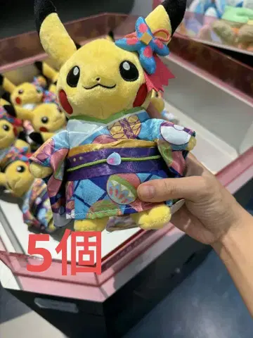 미사용 새상품 카가 기모노 피카츄 봉제 인형 포켓몬 센터 카나자와 5개