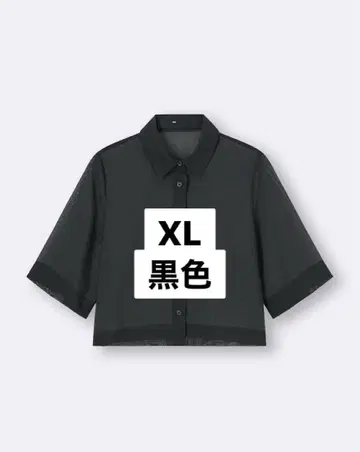 GU 지유 여성용 시어 셔츠 (5부 소매) Q XL 사이즈