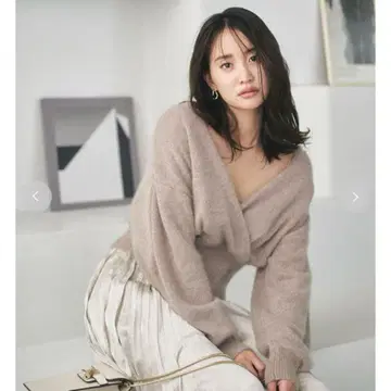 SNIDEL 라메 라쿤 카슈쿨 니트 풀오버