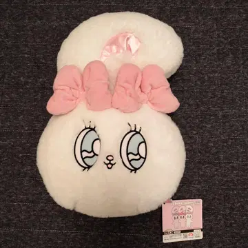 토끼 봉제 인형 핑크 리본