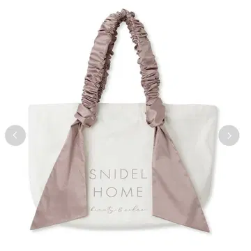 SNIDEL HOME 오가닉 캔버스 백 BIG 핑크 베이지
