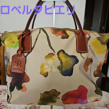 로베르타 피에리 핸드백 베이지 꽃무늬 숄더 벨트 없음 (걸이 있음)