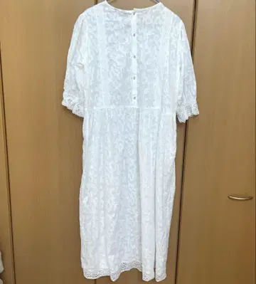 사만사 모스모스 레이스 패치워크 원피스 화이트 원피스