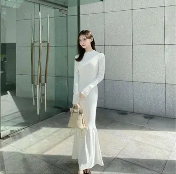 maison celon rib knit docking dress