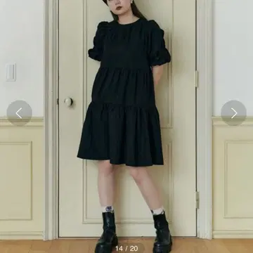 티나:jojun 티어드 원피스 블랙