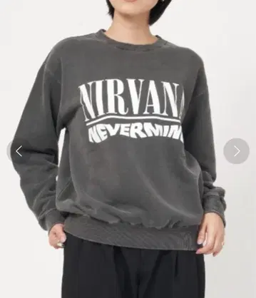 새상품 GOOD ROCK SPEED NIRVANA 로고 프린트 맨투맨