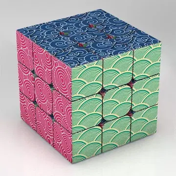 레트로한 무늬의 루빅스 큐브 3x3x3 ( A )