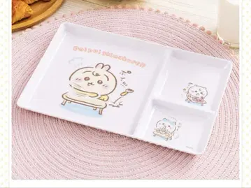치이카와(먼작귀) baby 칸막이 포함 멜라민 플레이트