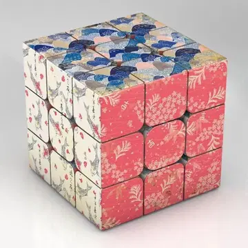 레트로한 무늬의 루빅스 큐브 3x3x3 (B)