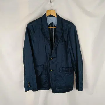 HARE FRENCH LINEN 테일러드 자켓 M 네이비B3642