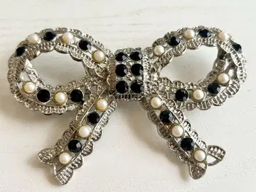 골동품 빅 사이즈 리본 시스루 BIGribbon vintage 브로치