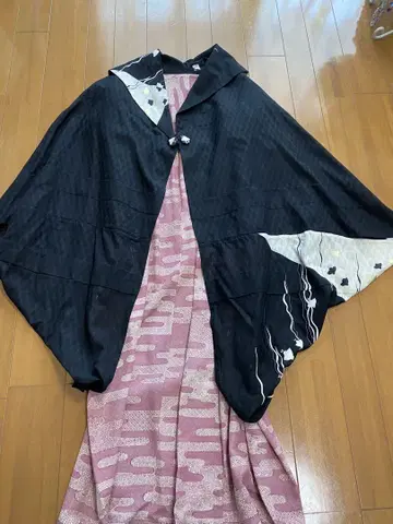 미사용 새상품 순수 실크 기모노 리메이크 모몽가 겉옷