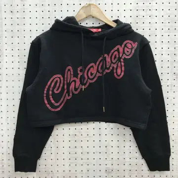 아메카지 치어걸 스포티 갸루 구제 의류 크롭 후드 맨투맨