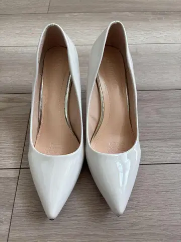 웨딩 화이트 펌프스 8cm 힐