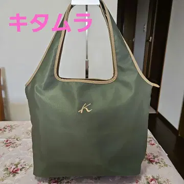 미사용 새상품 키타무라 토트백 카키색