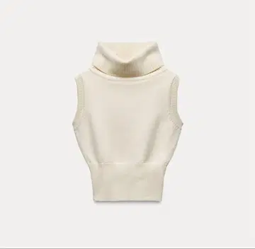 ZARA 하이넥 니트 숏 베스트