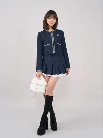 다리치 Darich 스팽글 트위드 미니 스커트