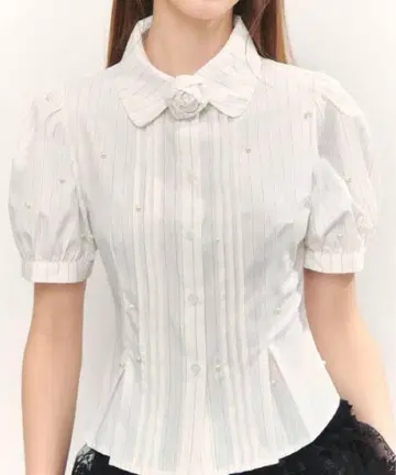[트리트유어셀프] Rose accent shirt blouse