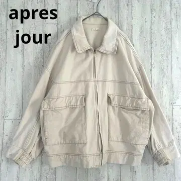 아프레 주르 데님 자켓 [ L ] 화이트 스티치 apres jour