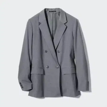 [ 새상품급 ] UNIQLO 더블 자켓 2024 모델 그레이 M 사이즈