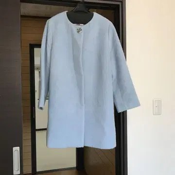 새상품급 빅 사이즈 에프데 알파카 노카라 비쥬 코트 하자품