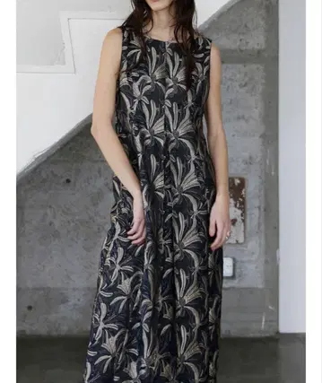 Katrin TOKYO jacquard maxi onepiece 네이비
