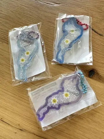 시가 비와코 아크릴 키링 3색 세트