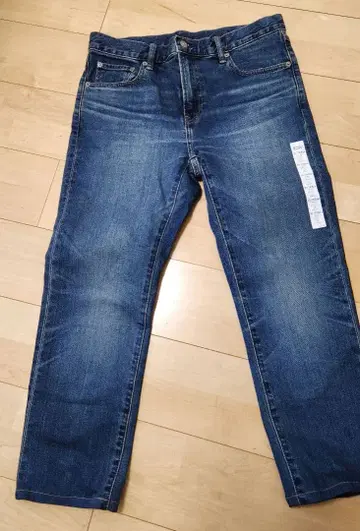 유니클로 슬림핏 청바지 스트레이트 31/78.5cm 다크 블루