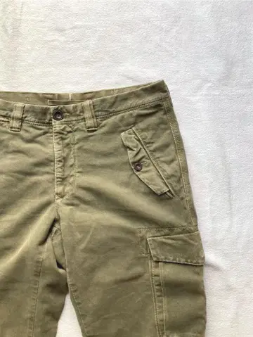 인코텍스 빈티지 가공 카고 팬츠 카키 W32 새상품급