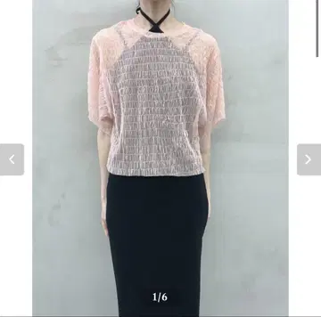 1회 착용만 cyan vintage 튤 상의 itimi OTOE