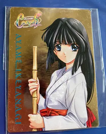 레트로 레어 벚꽃이 흩날리는 캠퍼스 이케야나기 아야메 메탈 카드