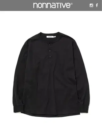 nonnative DWELLER HENLEY NECK L/S TEE 블랙