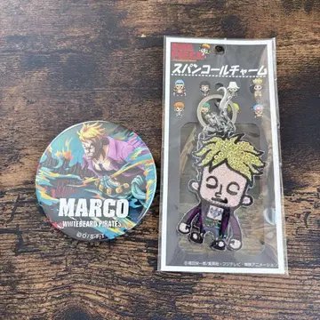 ONEPIECE 원피스 굿즈 MARCO 캔뱃지&참 세트