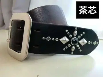 [ 차심 ] LOADED 로디드 스터드 벨트 가죽 벨트 블랙
