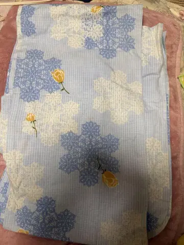 파란색 레이스 무늬 유카타 단품