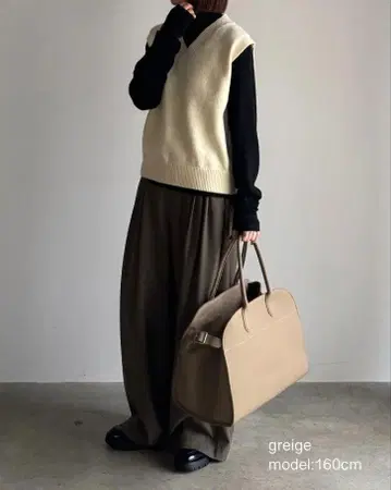 JISTORY 사이드 벨트 보스턴 백 그레이지