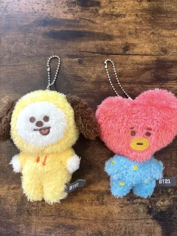 BT21 봉제 인형 키링 치미 타타 세트