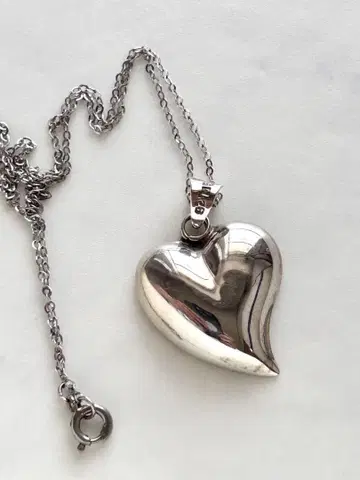빈티지 하트 목걸이 멕시코 실버925